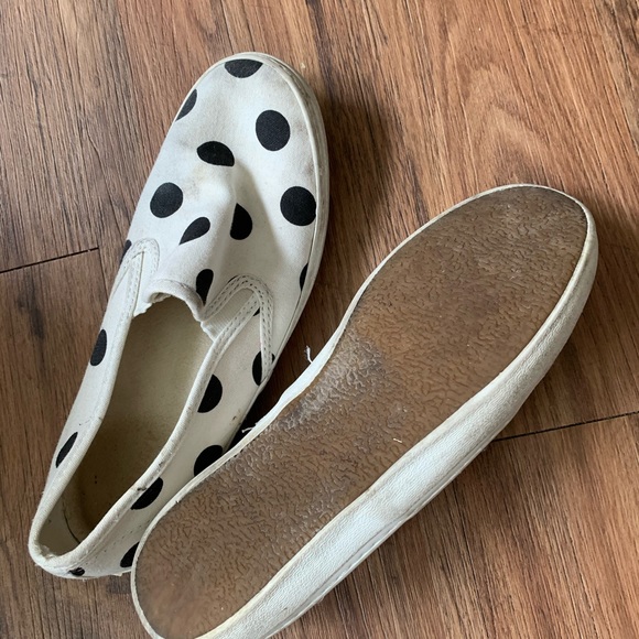 polka dot canvas slip ons - Picture 2 of 3